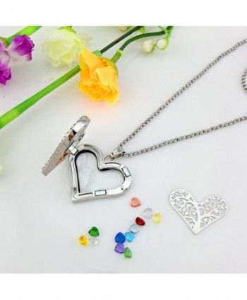 Family Floating Necklace Birthstones Include in Women's Lockets