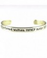 Mima & Oly Well Behaved Women Rarely Make History Alpaca Metal Cuff Bracelet - CR1107S8PUT