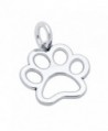 Sterling Silver Paw Print Charm - C212I6VV34D