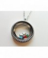 Stainless Floating Necklace Birthstone Crystals