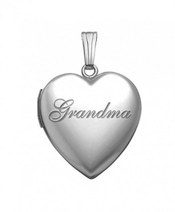 Sterling Silver "Grandma" Sweetheart Locket 3/4 Inch X 3/4 Inch - C8180OWYT2A