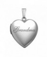 Sterling Silver "Grandma" Sweetheart Locket 3/4 Inch X 3/4 Inch - C8180OWYT2A
