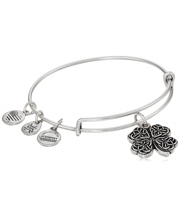 Four Leaf Clover IV Bangle Bracelet - Rafaelian Silver - C512OHA8P2D