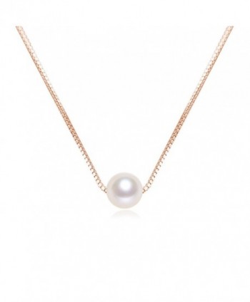 14 inch Pearl Choker Necklace 6mm Single White Freshwater Cultured AAAA Quality Pearl Necklace - CR189THG2R4