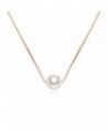 14 inch Pearl Choker Necklace 6mm Single White Freshwater Cultured AAAA Quality Pearl Necklace - CR189THG2R4