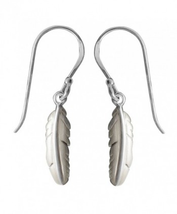 Boma Sterling Silver Matte Feather Earrings - CK11HEKPY57