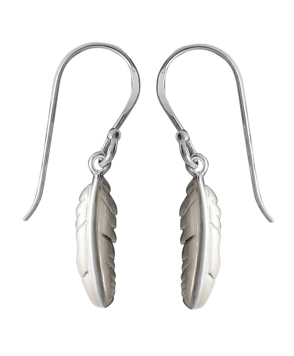 Boma Sterling Silver Matte Feather Earrings - CK11HEKPY57