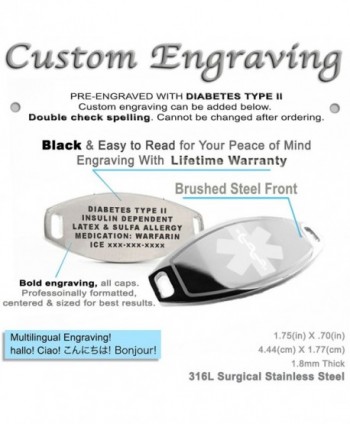 MyIDDr Pre Engraved Customized Diabetes Attachable