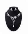 Crystal Necklace Fashion Jewelry silver plated base
