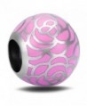 BEAUTY CHARM 925 Sterling Silver Enamel Beads DIY Pink Flower Bead Fit Pandora Chain or Bracelet - C212MSNKVTD