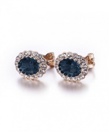 Yoursfs Sapphire Earrings Circular Crystal in Women's Clip-Ons Earrings