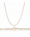 Chelsea Jewelry Basic Collections 22" 18K Rose Gold Flat Cable Chain Necklace - CF12I331TIT