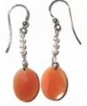 Earrings Carnelian Natural Sterling Italian