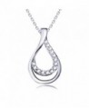 Valentines Sterling Necklace Infinity Fashion - Silver - CB183RZX0S6