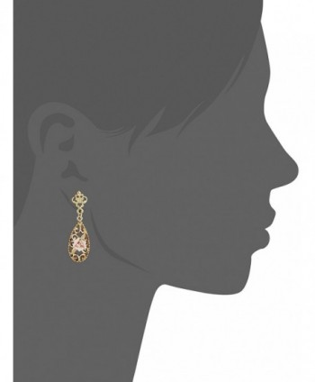 Downton Abbey Gold Tone Porcelain Earrings