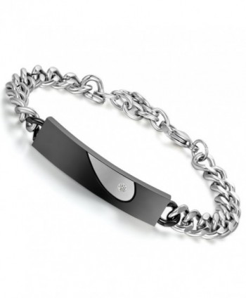 Flongo Stainless Identification Bracelets Christmas in Women's Link Bracelets