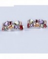 YAZILIND Dazzling Colorful Flawless Zirconia in Women's Hoop Earrings