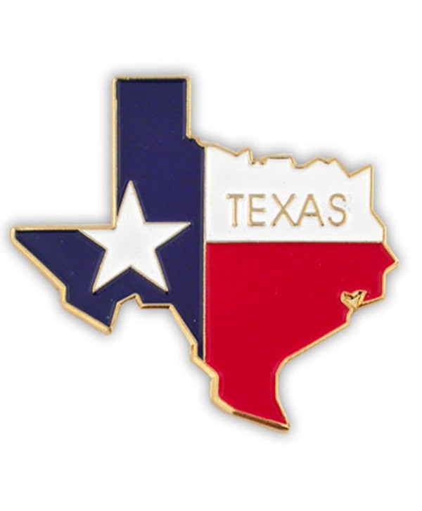 PinMart's State Shape of Texas and Texas Flag Lapel Pin - CL119PEKYHN