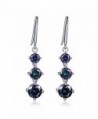 Aurora Tears Elegant Butterfly Stud Earrings Crystal Gift for Women Girls - Rainbow - CJ1832C0LKQ