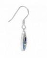 Sterling Silver Created Teardrop Earrings