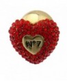Valentines crystal peekaboo button earrings in Women's Ball Earrings