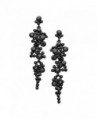 Rosemarie Collections Women's Crystal Rhinestone Bubble Dangle Statement Earrings - Black - C0184AMNS5L