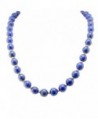 10mm Blue Lapis Stone Gold-Plated Sterling Silver Necklace- 18"+2" Extender - C711GJVAJR9