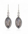 Sterling Labradorite Gemstone Marquise Earrings