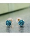 Yellow Gemstone Birthstone 4 prong Earrings