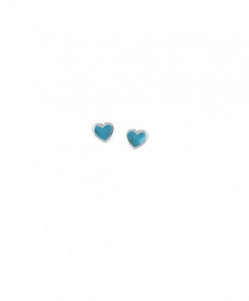 Boma Turquoise & Sterling Silver Heart Studs - CD119UTIKBZ