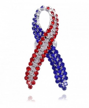 cocojewelry 4th of July US American Flag Ribbon Brooch Pin Women Fashion Jewelry - CO11W6SHK9P