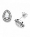 Zoe R Hand Set Cubic Zirconia Pear Shape Earrings - CU11HTWW453