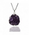 Amandastone 35 45mm Natural Amethyst Crystal - Amethyst silver-plated edge - CS12I18PULD