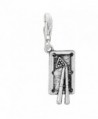 Billiard Pool Table Clip on Pendant Charm for Bracelet or Necklace - CV1256HYL9J