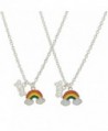Lux Accessories Rainbow Clouds Best Buds Matching BFF Best Friends Necklace Set. - CJ12975Q5QD