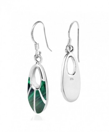 Celestial Malachite Sterling Silver Earrings in Women's Drop & Dangle Earrings