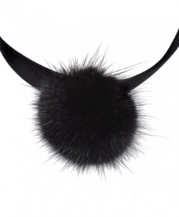 Spinningdaisy Black Mink Velvet Choker