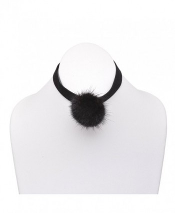 Spinningdaisy Black Mink Velvet Choker in Women's Choker Necklaces