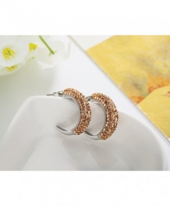 OSIANA Hoop Earrings Minimalist Box Hoop 01 Champagne in Women's Hoop Earrings