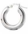 Sterling Silver Italian Hoop Earrings 4mm thick- 3/4 inch - CJ11495HZF7