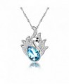 Pealrich Pendant Necklace Swarovski Elements - Blue - CB12O5OP0SB