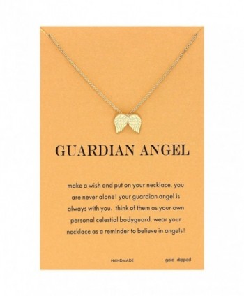 CYBERNY Message Golden Pendant Necklace - golden angel wings - CU180DD804S