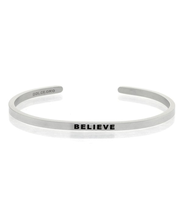 CHOOSE YOUR MANTRA PHRASE - Further Design & Customize your Dolceoro Cuff Bracelet - 316L Stainless Steel - CV1882G93CK