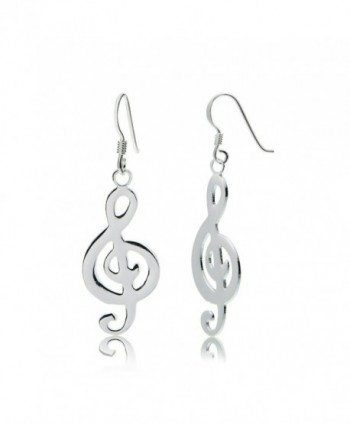 Sterling Silver Musical Note Polished Earrings - CE12HHH9VK5