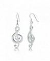 Sterling Silver Musical Note Polished Earrings - CE12HHH9VK5
