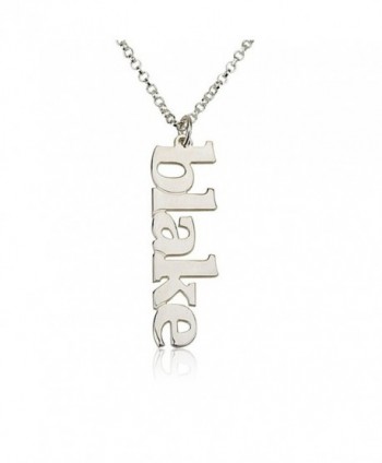 Vertical Name Necklace Personalized Name Necklace -925 Sterling Silver Choose any name to personalize - CZ11O4VOGPN