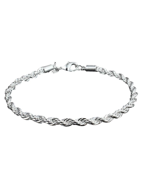 SusenstoneWomen Twisted Rope Solid Bangle Bracelet Chain Wristband - CI1296IW7UJ