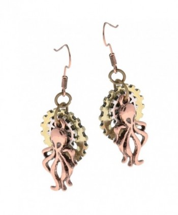 MagiDeal Vintage Steampunk Earring Octopus