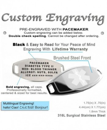 MyIDDr Pre Engraved Customized Pacemaker Bracelet