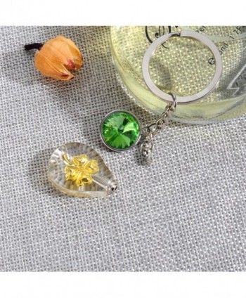 Cremation Teardrop Keychain Birthstone Necklace in Women's Chain Necklaces